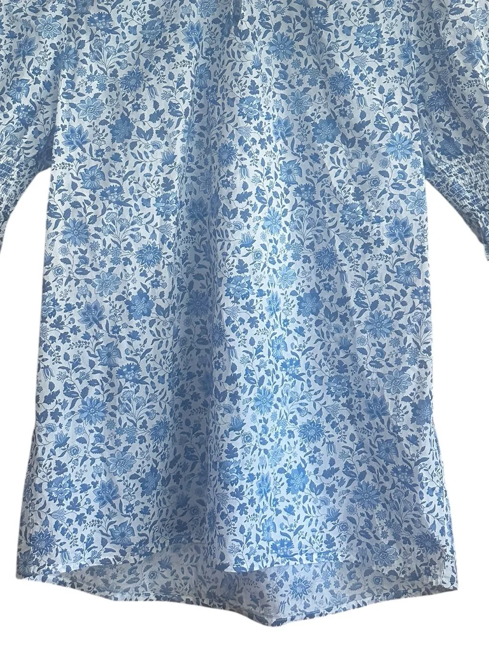 J.Crew Ruffleneck Keyhole Floral Top in Liberty Grace Emily Bell fabric Size XXS